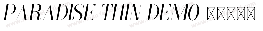 Paradise Thin Demo字体转换